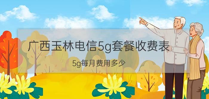 广西玉林电信5g套餐收费表 5g每月费用多少？